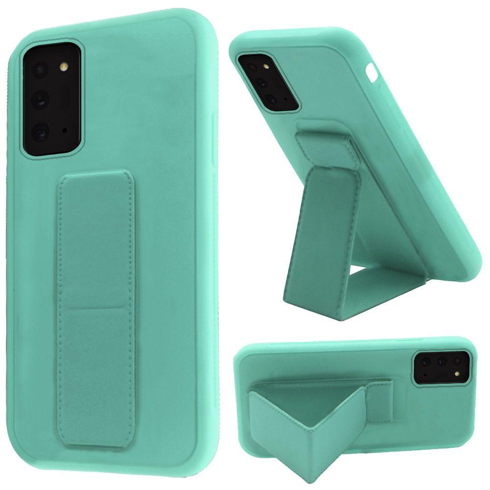 Samsung Galaxy Note 20 Foldable Magnetic Kickstand Vegan Case Cover - Teal