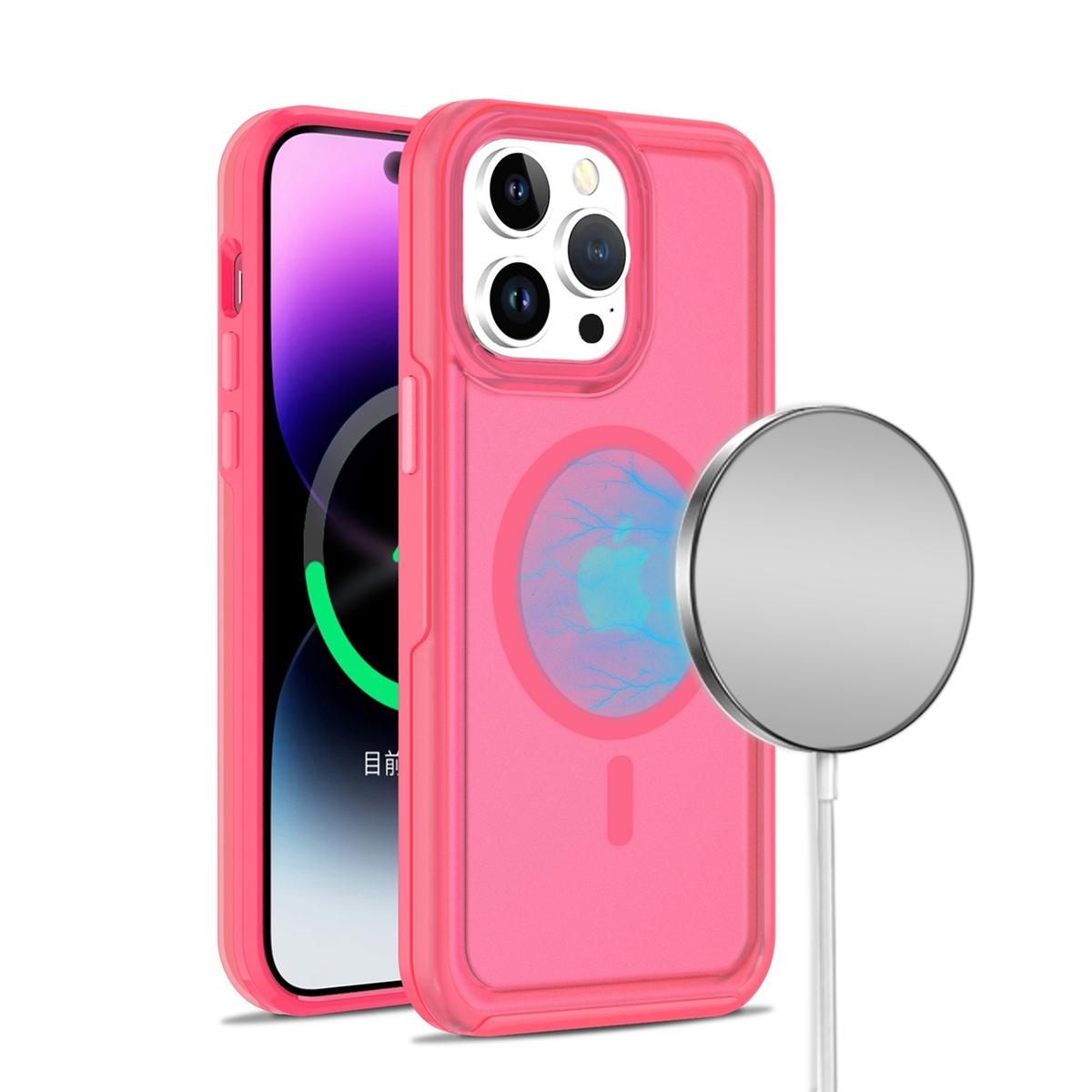 iPhone 14 PRO 6.1" Greatest Clear Acrylic [Magnetic Circle] Tough Shockproof Hybrid Case with Metal Buttons – Heavy-Duty & MagSafe Compatible, photo 15 of 17