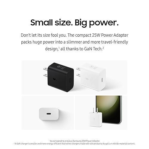 Samsung 25W Wall Charger Power Adapter, Cable Not Included, Super Fast Charging, Compact Design, Energy Efficient, Compatible with Galaxy and USB Type C Devices, Black - Color Black, photo 3 of 6