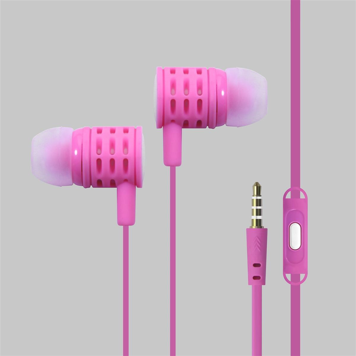 Universal 3.5mm Stereo Hands Free w/Extra Bass 750ST - Pink, photo 2 of 3