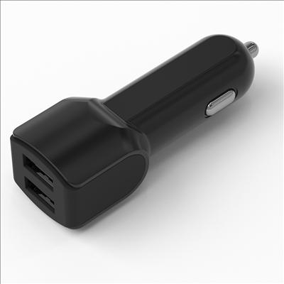 2-IN-1 Fast Dual USB Car Charger + TYPE-C Charging Cable Cord for Samsung Note8 S8 S9 S10 in Black, photo 2 of 4
