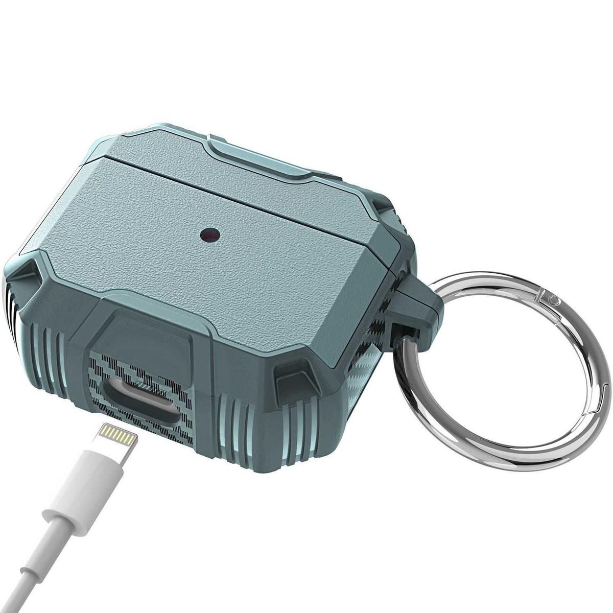 AirPods Pro Tough Heavy Duty Hybrid Case Cover - Teal/Teal, photo 2 of 4