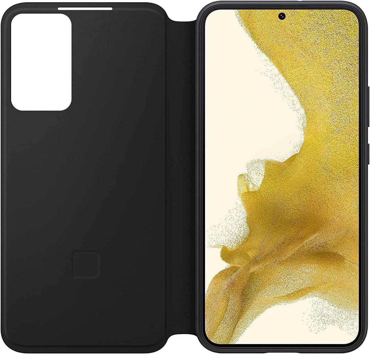 SAMSUNG Galaxy S22+ Plus Case S-View Flip Cover - Protective Phone Case, Tap Control, Cutting Edge Design - includes Microfiber Cleaning Cloth - Black, photo 3 of 4