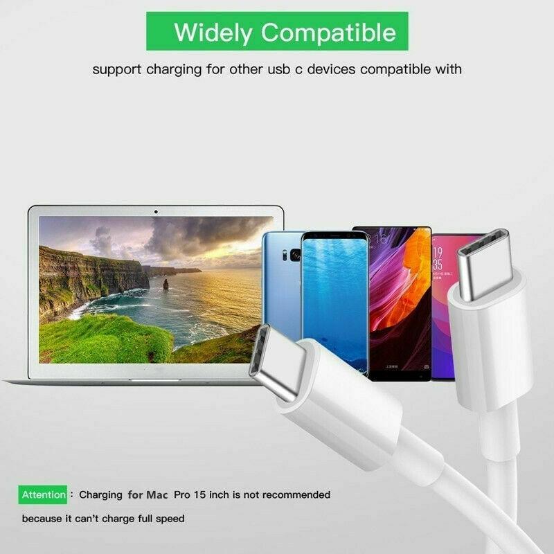 USB-C to USB-C Fast Charge Type C to Type C Cable Cord with Package in White, photo 6 of 10