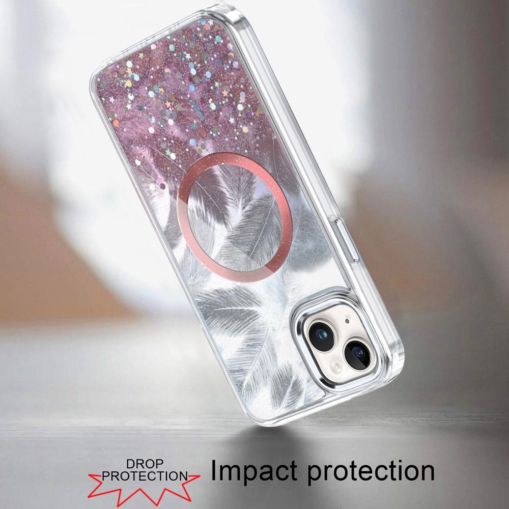 iPhone 14 PLUS Epoxy Glitter Shimmer Hybrid Case with [Magnetic Circle] | Sparkling Shockproof Transparent Cover, photo 6 of 13