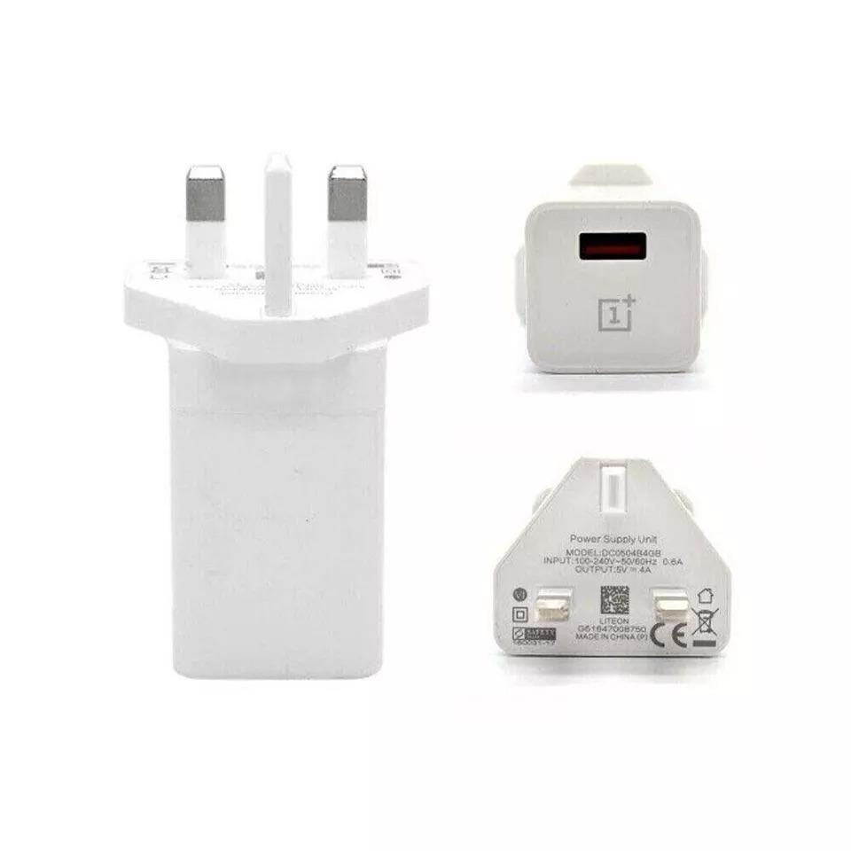 OnePlus Charger 30W Warp Fast Rapid Adapter Mains Plug + Red USB C Cable, photo 2 of 2