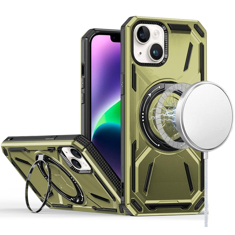 iPhone 14 PLUS Loop Hybrid Case with [Magnetic Ring Circle] | 360° Rotational Kickstand | Shockproof Transparent Cover