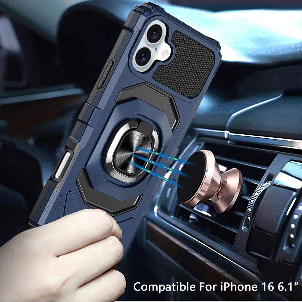 iPhone 16 6.1" Robotic Hybrid Case – Magnetic Ring Stand, photo 4 of 6