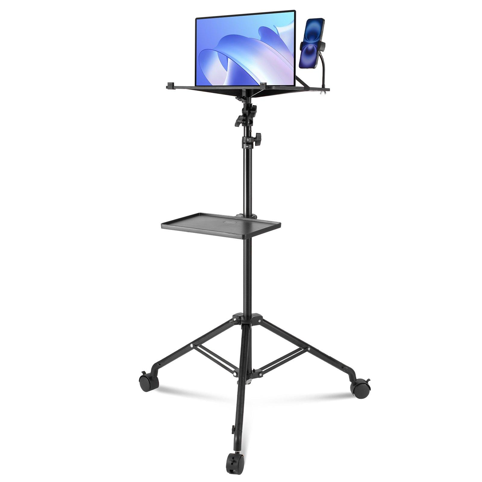 Adjustable Projector and Laptop Tripod Stand with Wheels, 31 to 67 in, Black product