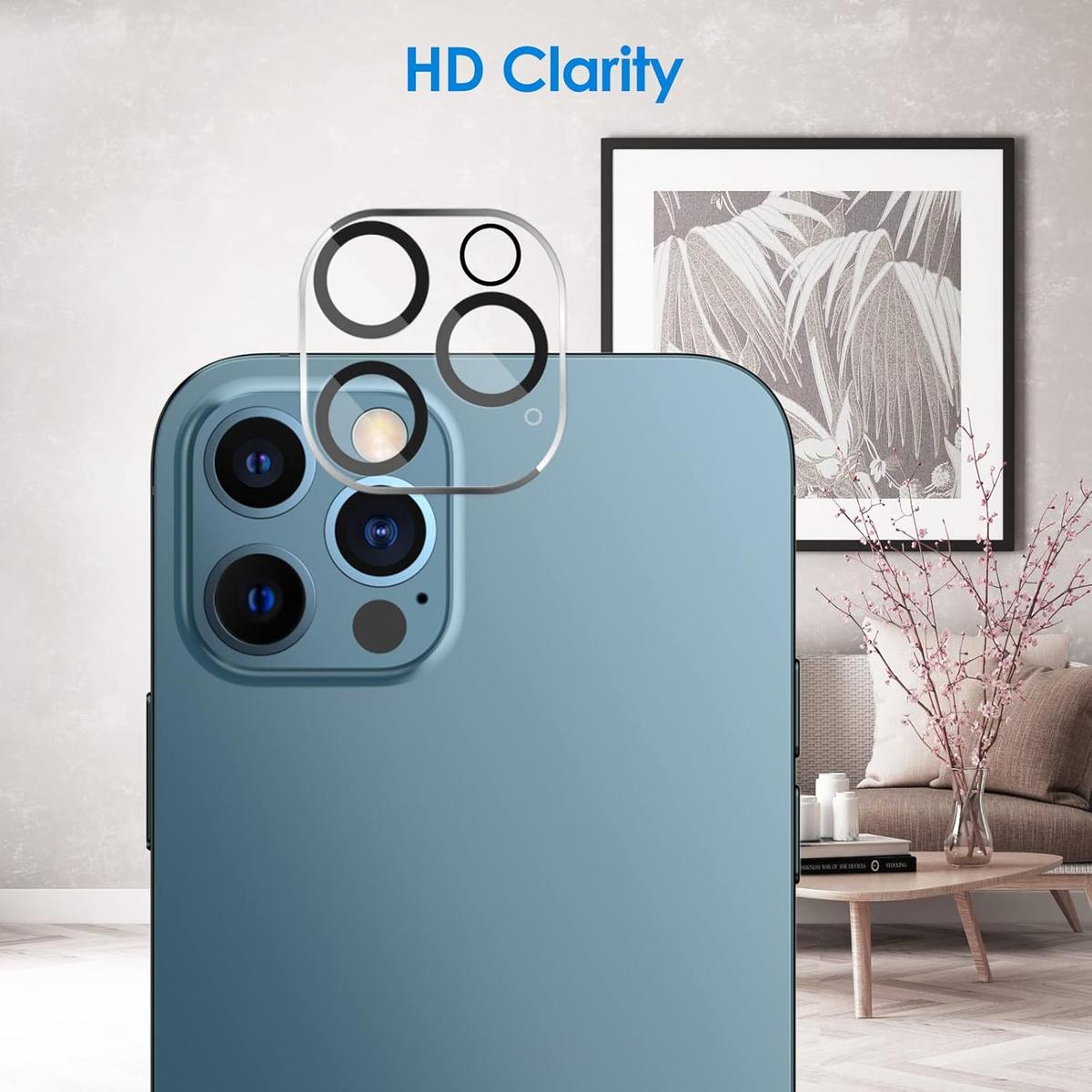 Camera Lens Protector for iPhone 12 Pro / 12 Pro Max . 6.1-Inch, 9H Tempered Glass, HD Clear, Anti-Scratch, Case Friendly, Does Not Affect Night Shots, 3-Pack, photo 3 of 6