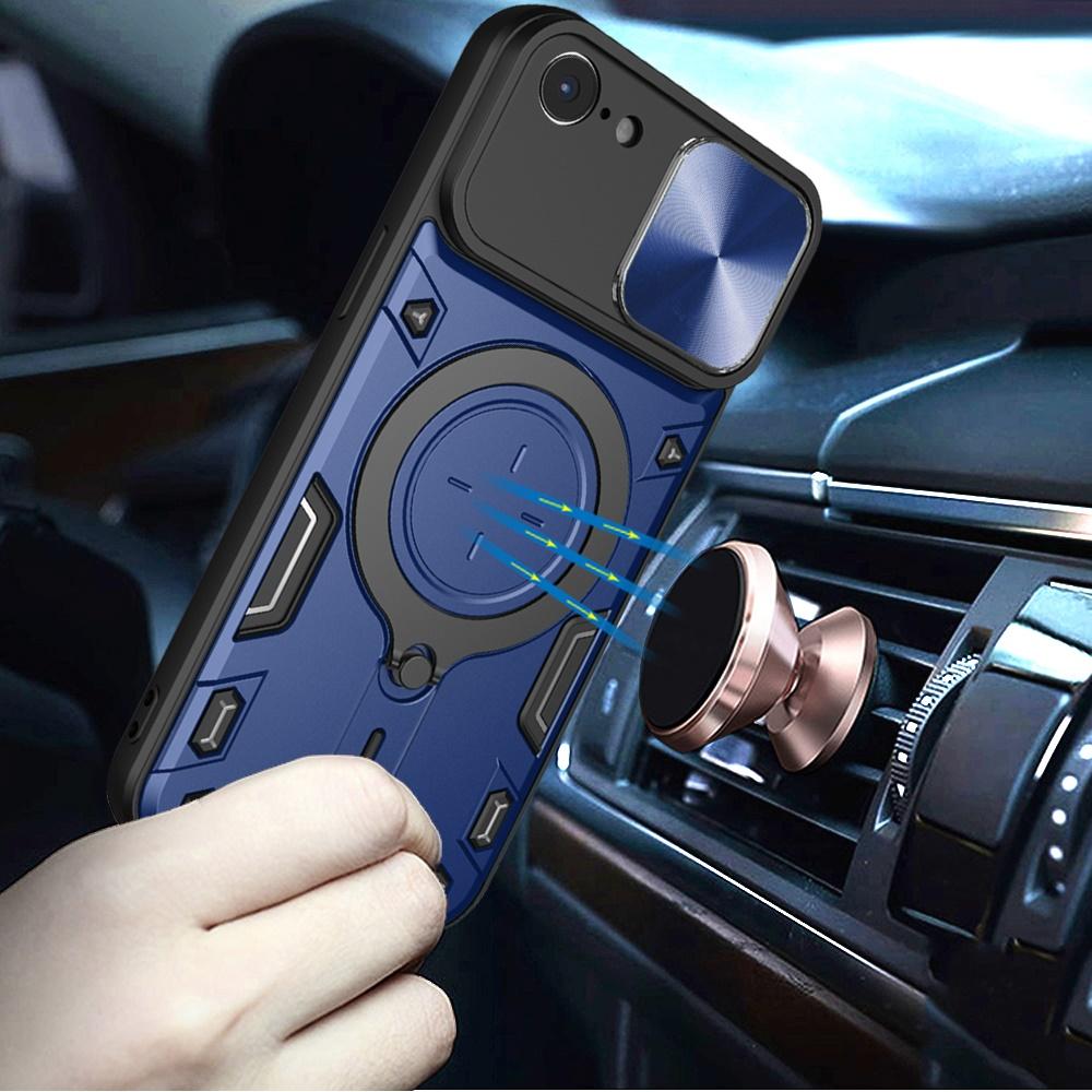 iPhone 16E / SE4 Magnetic Ring Stand Hybrid Case – Classic Design with Full Camera Protection & Kickstand, photo 4 of 7