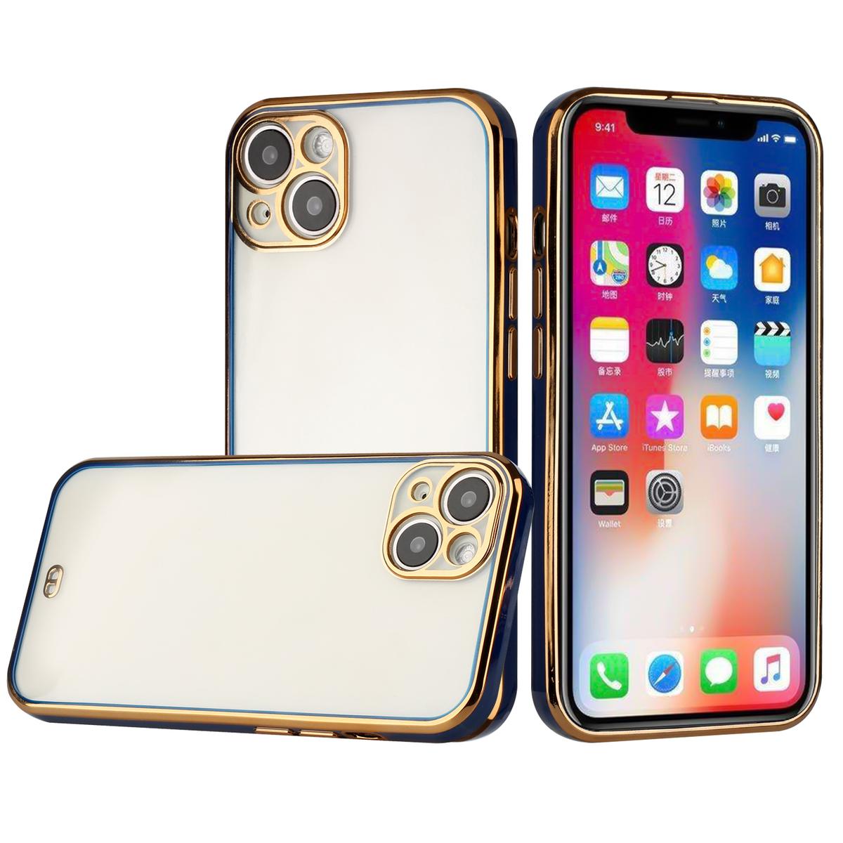 iPhone 13 Pro Gold Plated Chrome Transparent Thick TPU Hybrid Case Cover – Elegant Shockproof Protection, photo 3 of 7