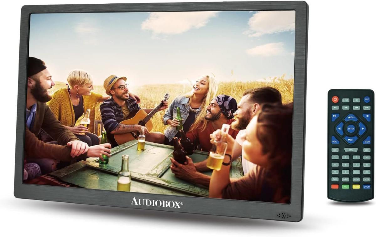 AudioBox TV-15 15.4" Portable Full HD LCD TV with USB, Micro SD, HDMI & Rechargeable Battery