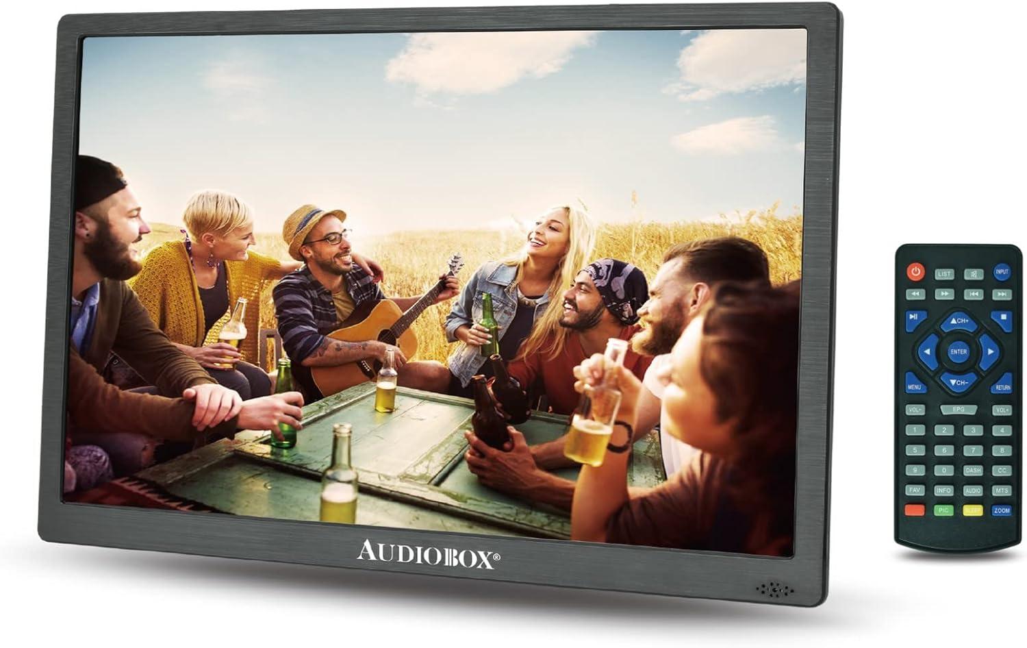 AudioBox TV-15 15.4" Portable Full HD LCD TV with USB, Micro SD, HDMI & Rechargeable Battery