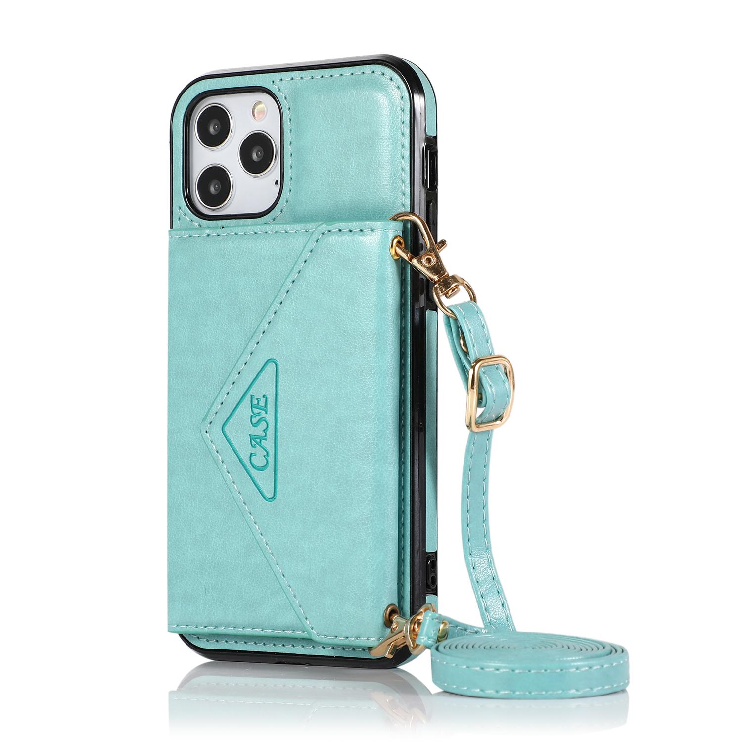 iPhone 15 ELEGANT Wallet Case ID Money Holder Case Cover - Teal