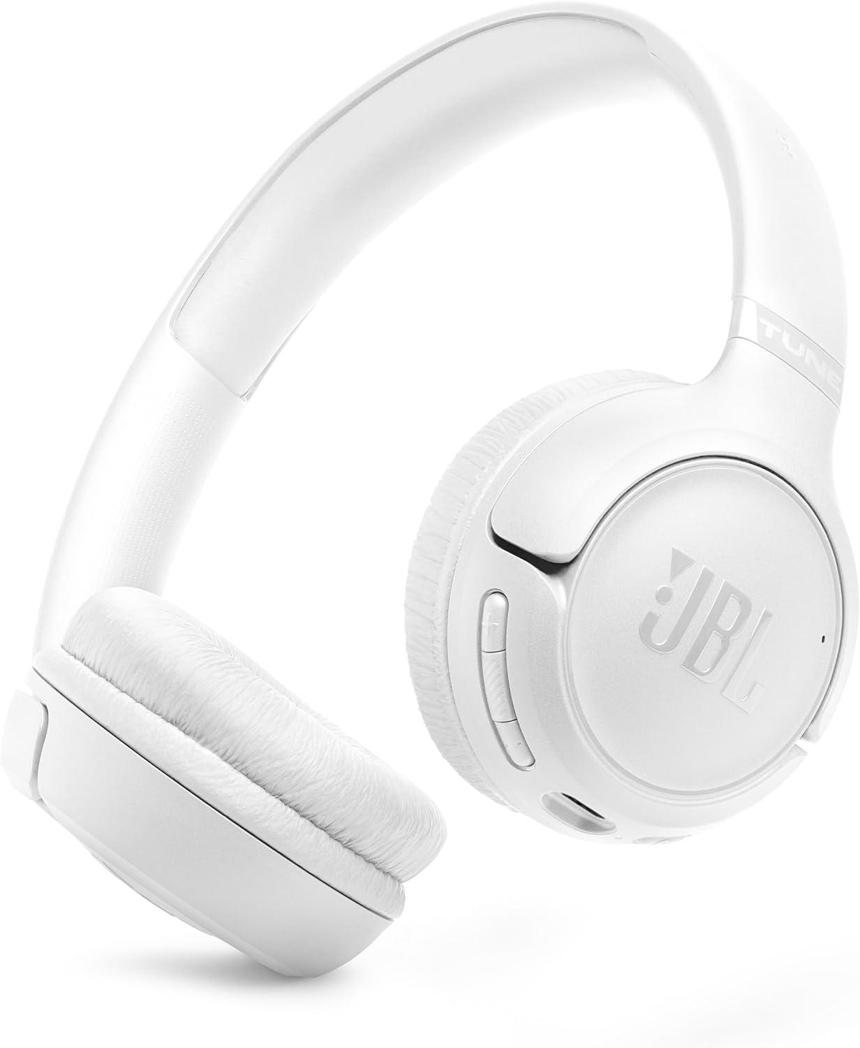 JBL Tune 530BT - On-Ear Bluetooth Headphones - White JBL Pure Bass Sound, Customize your sound with the JBL Headphones App, 2 beamforming mics for perfect calls