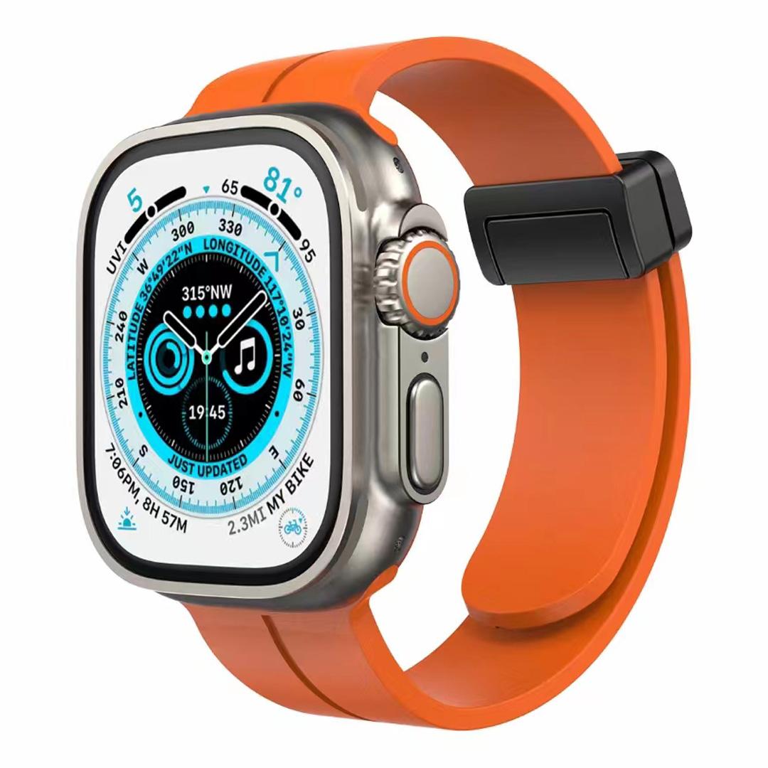 Magnetic Buckle Silicone Band for Apple Watch 42mm/44mm/45mm – Premium Soft Strap Compatible with Series 9 to 1, SE & Ultra, photo 6 of 9