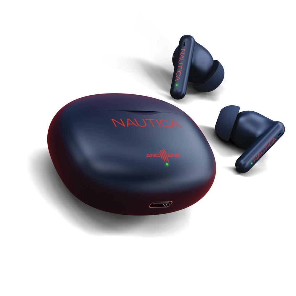 Nautica T680 Hybrid Noise Cancelling (ANC+ENC) Wireless Stereo Earbuds with Charging Case, photo 5 of 6