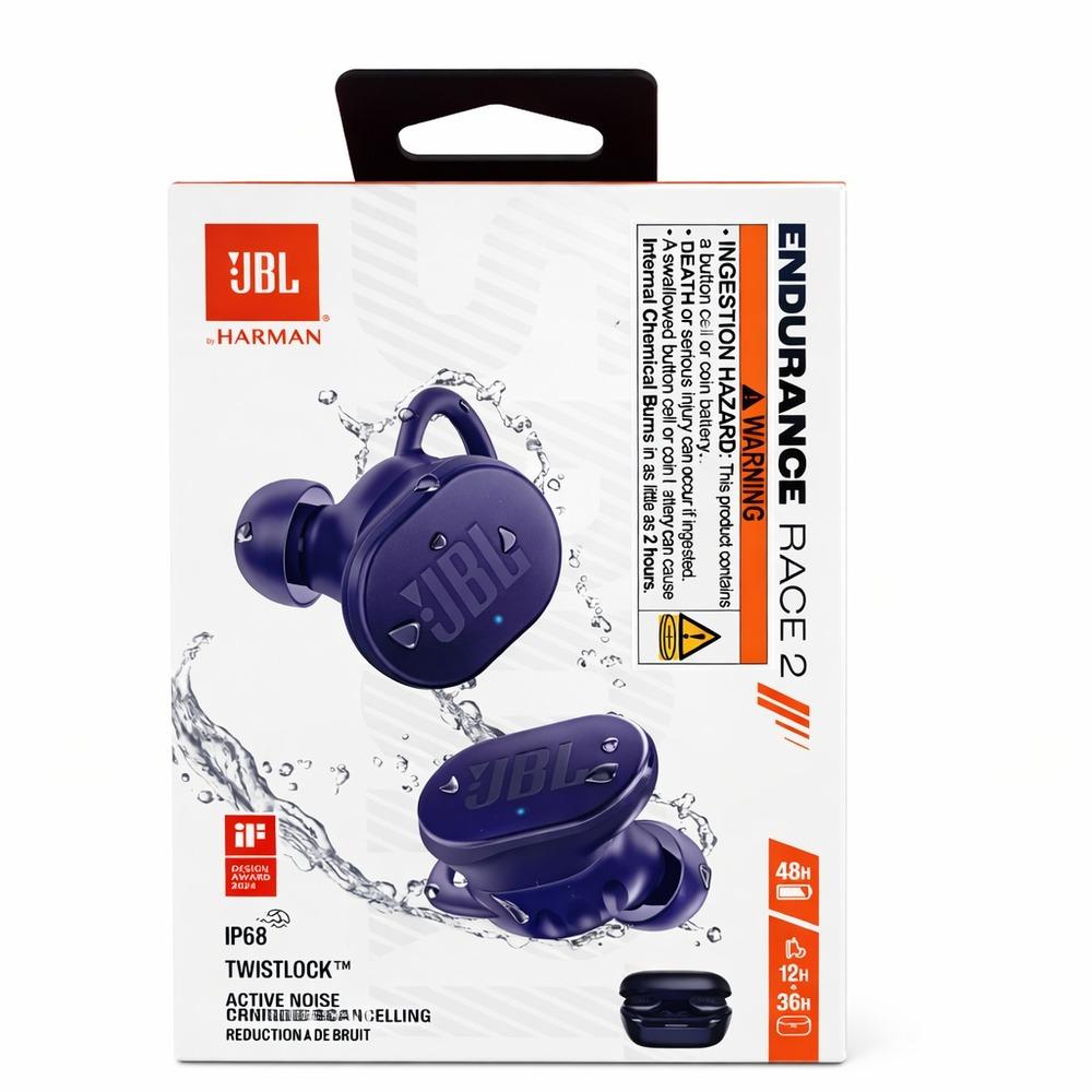 JBL Endurance Race 2 Bluetooth Sports Earbuds - Purple