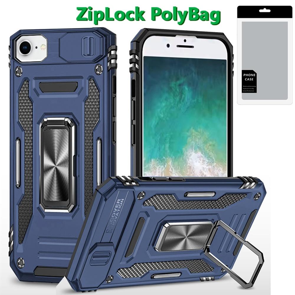 iPhone 16E / SE4 Utter Tough Hybrid Case – Movable Camera Cover with Metal Ring Kickstand & Rugged Protection, photo 3 of 6