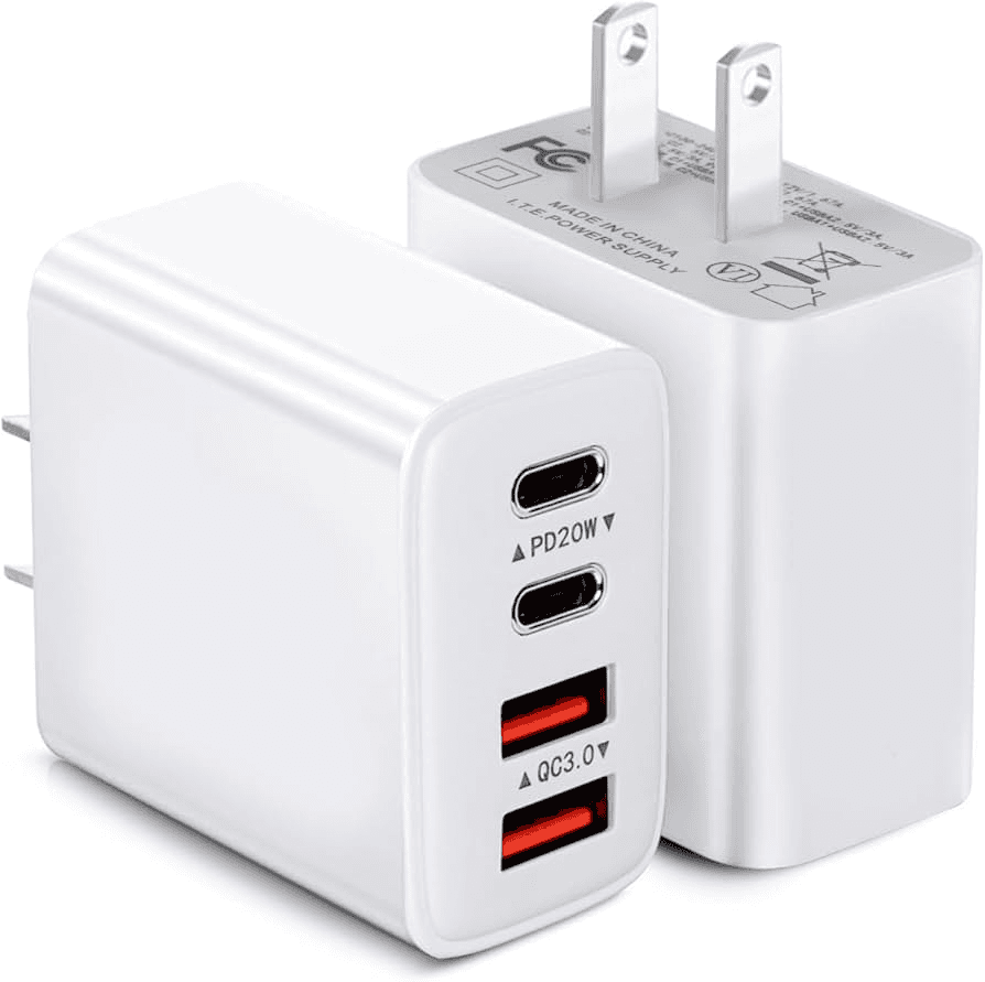 USB C Charger Block, 40W 4-Port Fast Charger 20W Type C Charging Block 3.1A USB, photo 3 of 3