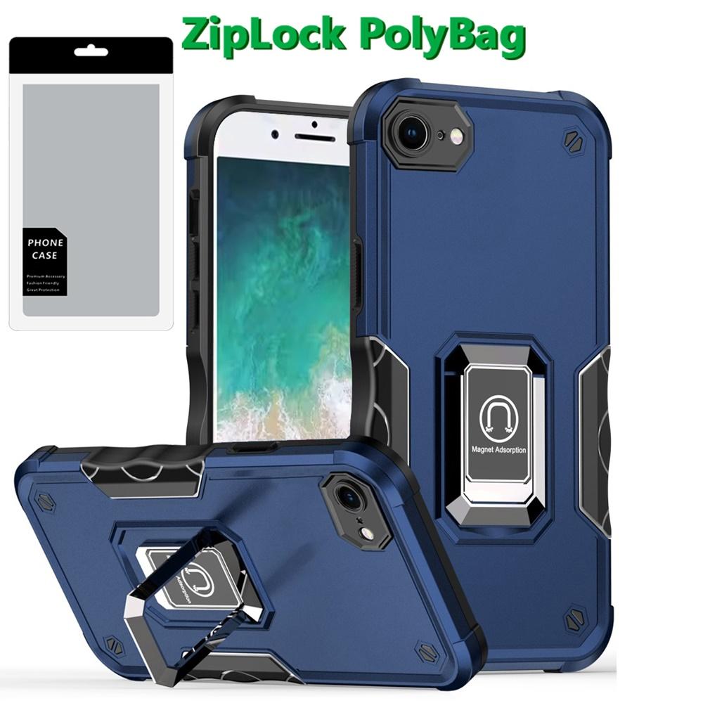 iPhone 16E / SE4 OPTIMUM Magnetic Ring Stand Hybrid Case – Shockproof Dual-Layer with 360° Grip & Kickstand, photo 3 of 4