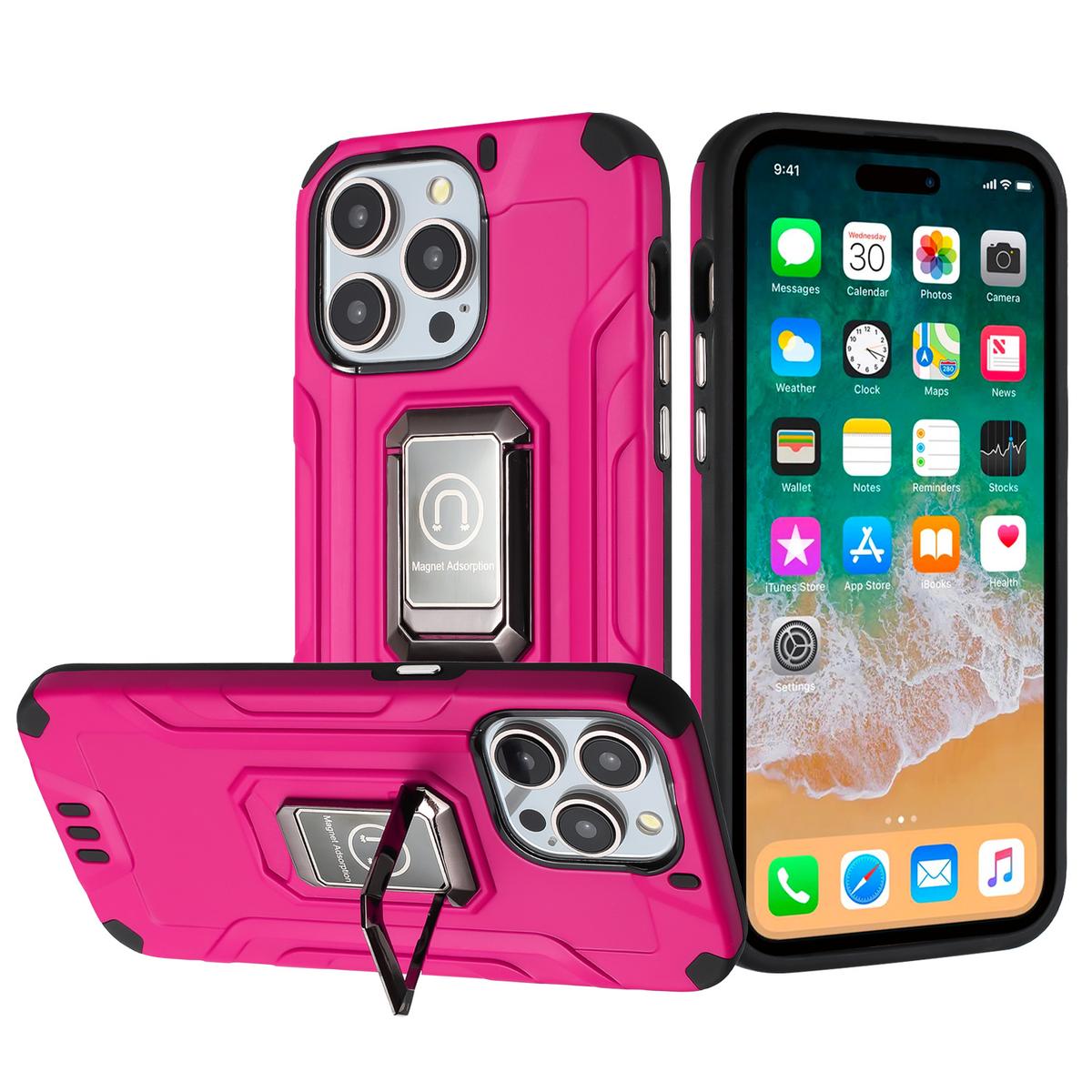 iPhone 15 Strong Tough Metallic Design Hybrid Case with Premium Kickstand & Shockproof Protection, photo 3 of 5