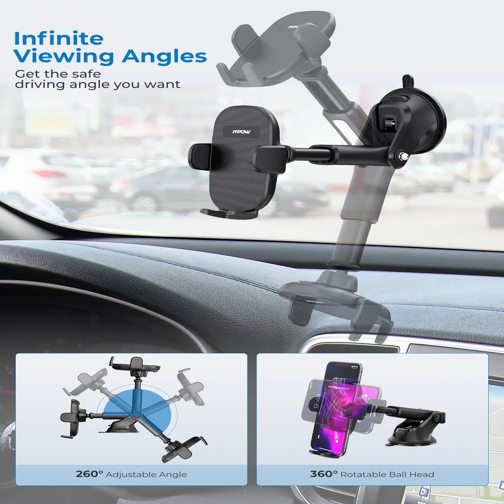 Mpow 155A Car Phone Mount for Dashboard Windshield Air Vent, photo 2 of 2