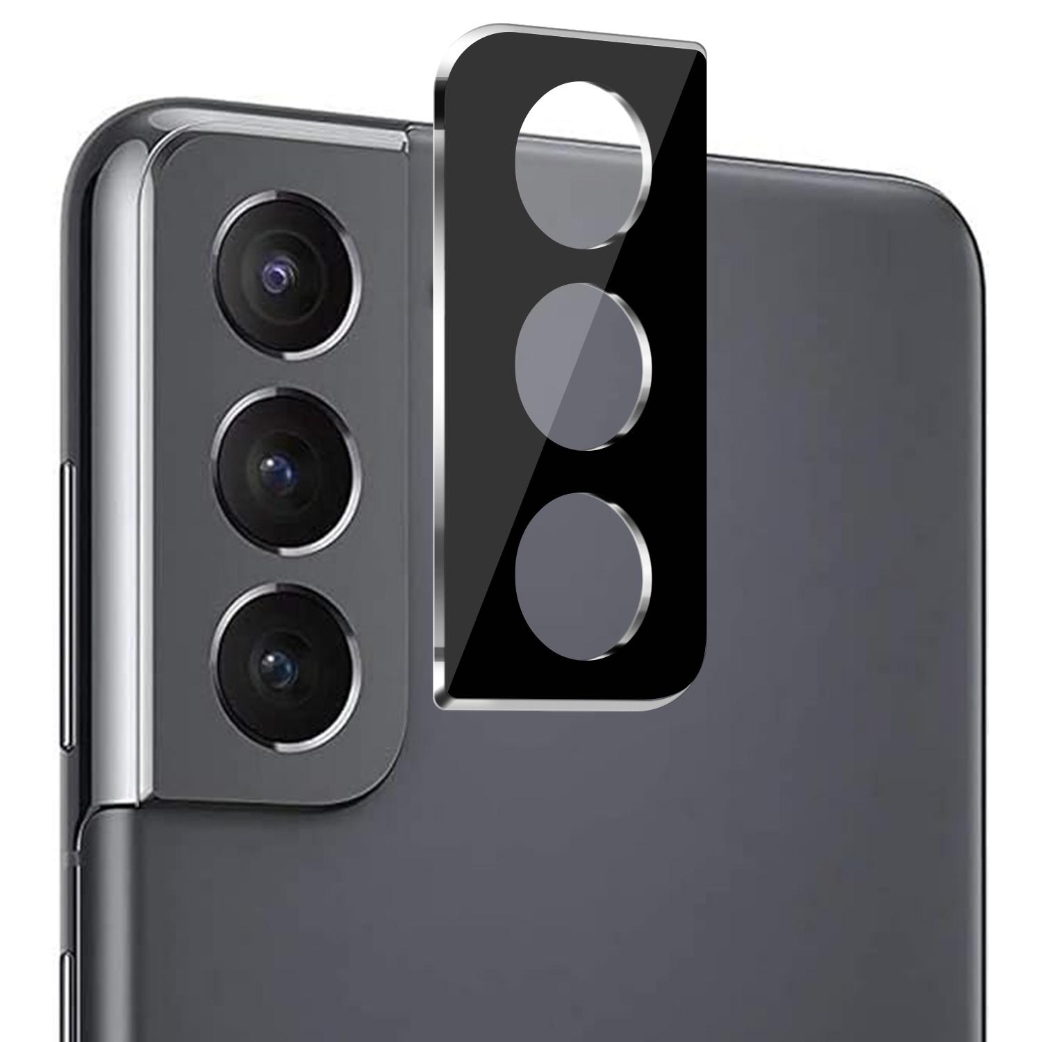 Samsung Galaxy S25 Plus / S24 Plus Camera Lens Colored Edge Tempered Glass Protector 2.5D - Black
