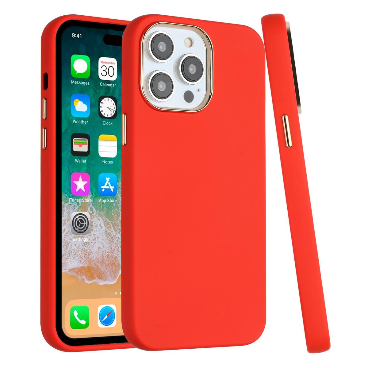 Apple iPhone 11 Classy Sleek Chrome Camera Hybrid Case - Red, photo 2 of 3