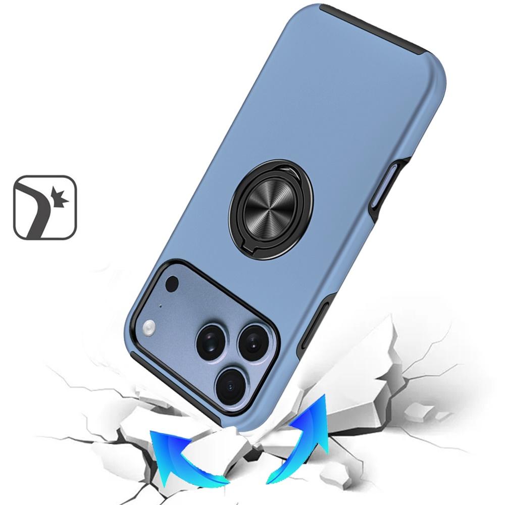 Apple iPhone 18 Pro Max CHIEF Oil Painted Magnetic Ring Stand Hybrid Case Cover - Light Blue, photo 3 of 3