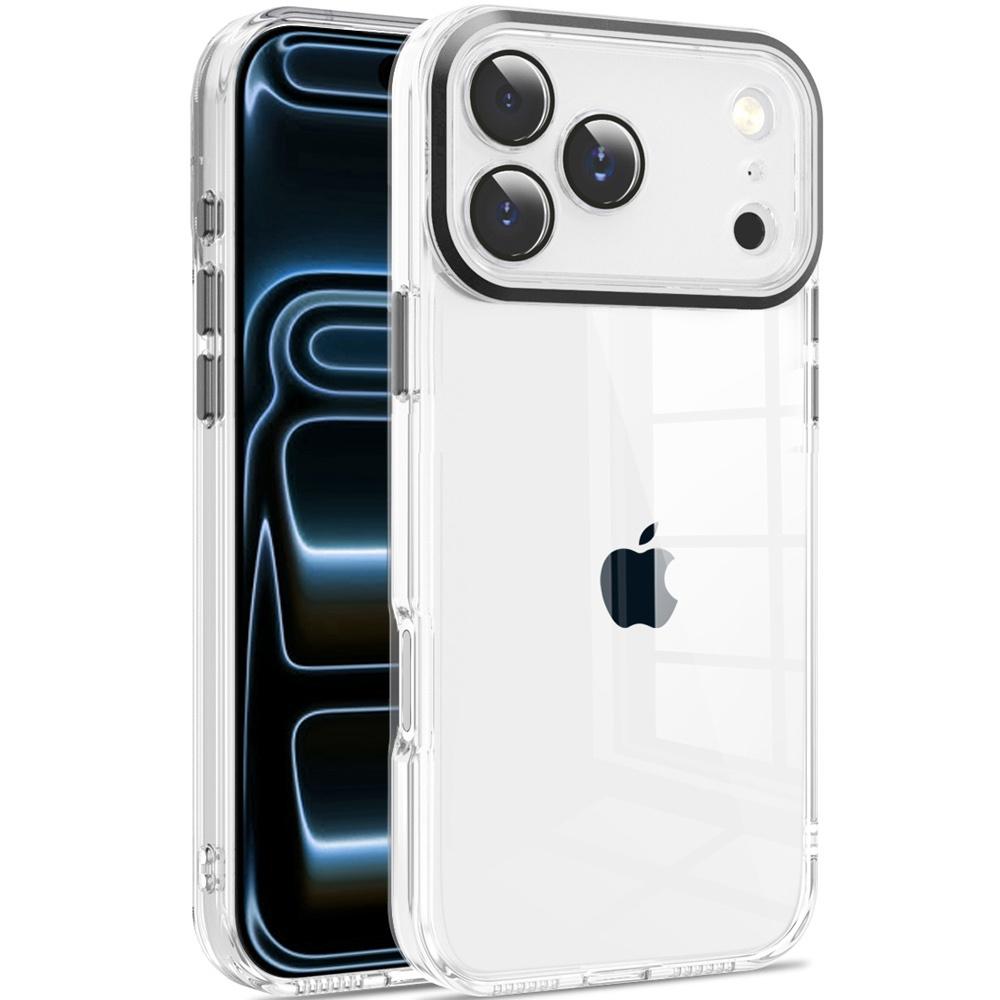 Apple iPhone 18 Pro Max Transparent Clear Hybrid with Matching Metal Buttons and Camera Protection - Available in Multiple Colors, photo 2 of 7
