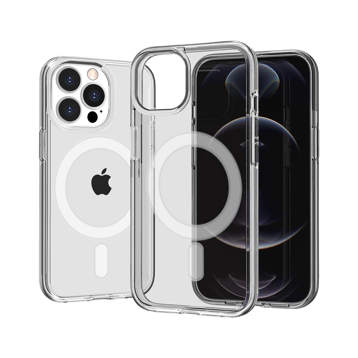 iPhone 15 Sturdy Ultra (Magnetic Circle) Thick 3mm Transparent Hybrid - Clear