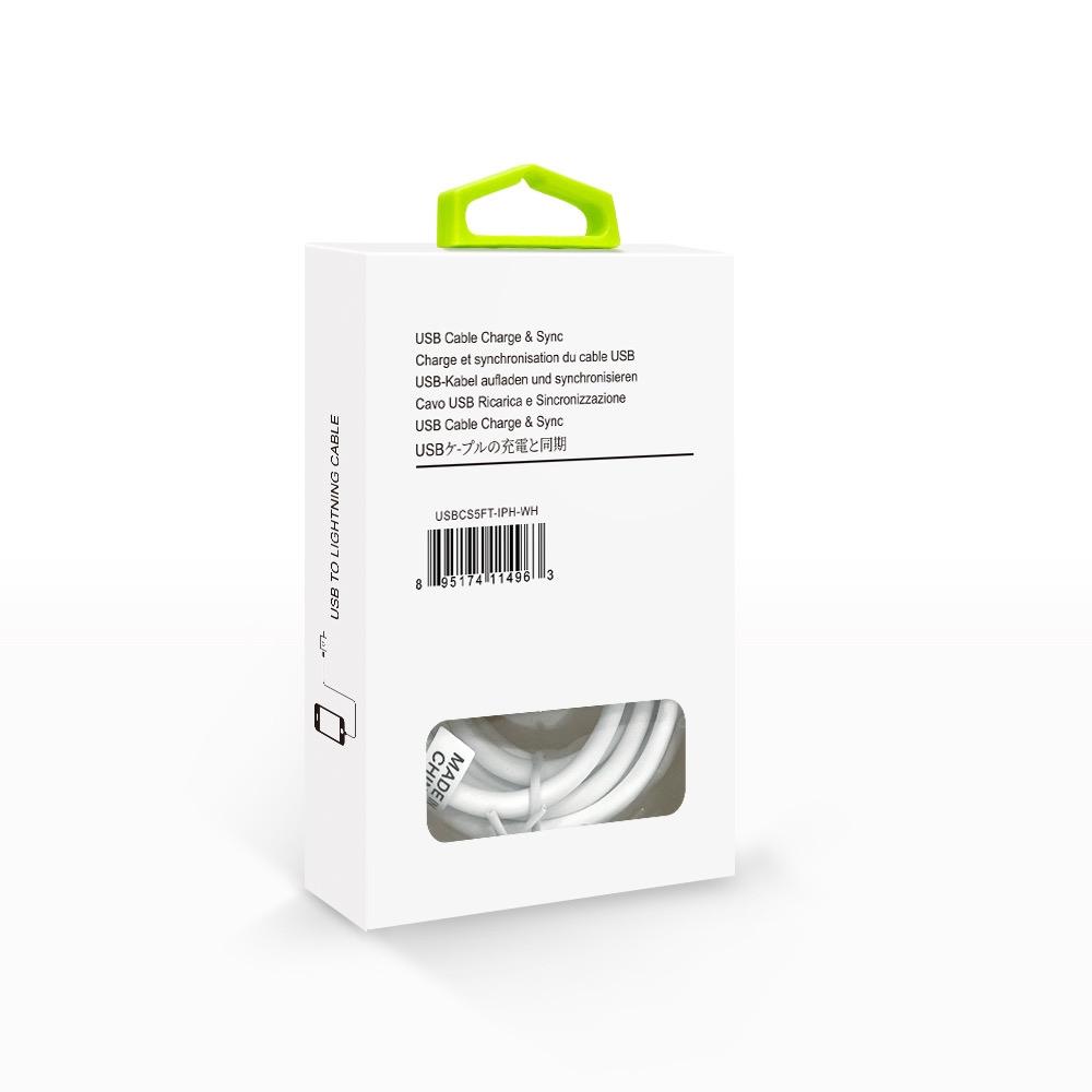 5FT Iphone Lighting Real Silicone Super Soft Material Fast Data and Charger Cable-White, photo 2 of 2