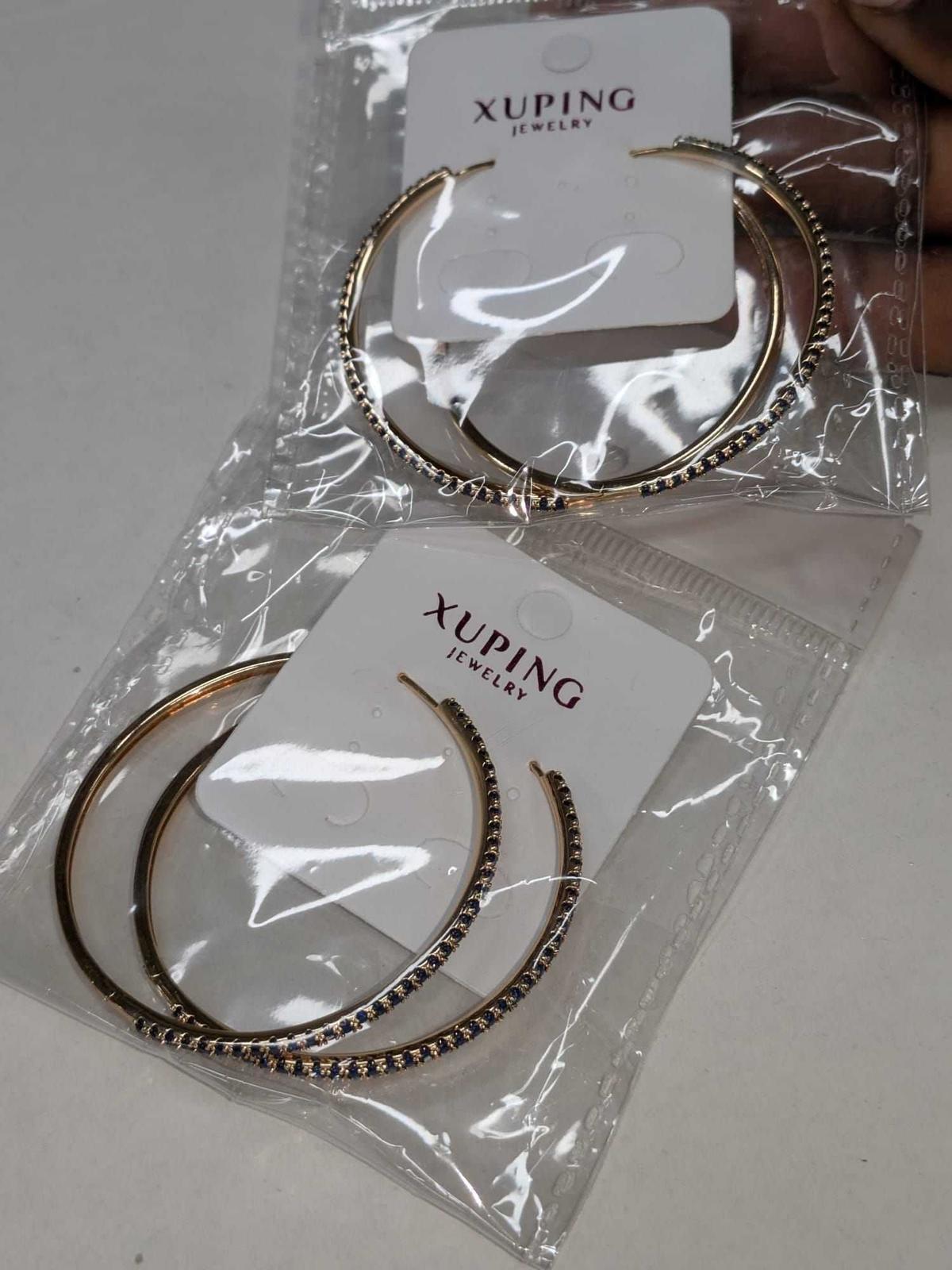 MANGOSKY Hotsale new multi layer cubic zircon micro paved full CZ hoop earrings for women, photo 4 of 4