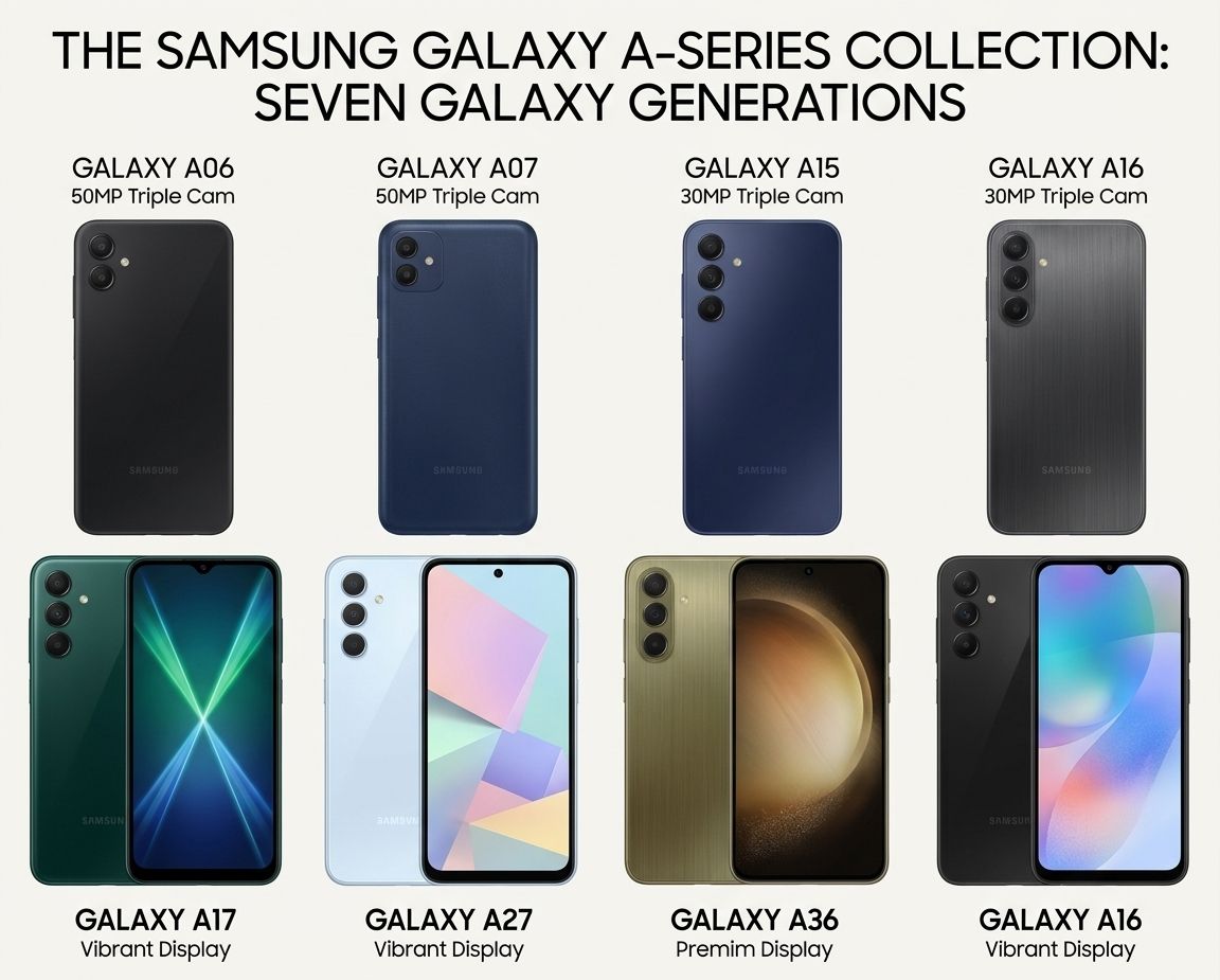 Samsung Galaxy A06, A07, A15, A16, A17, A27 & A36 – Brand New Unlocked Smartphones | 1 Year Warranty