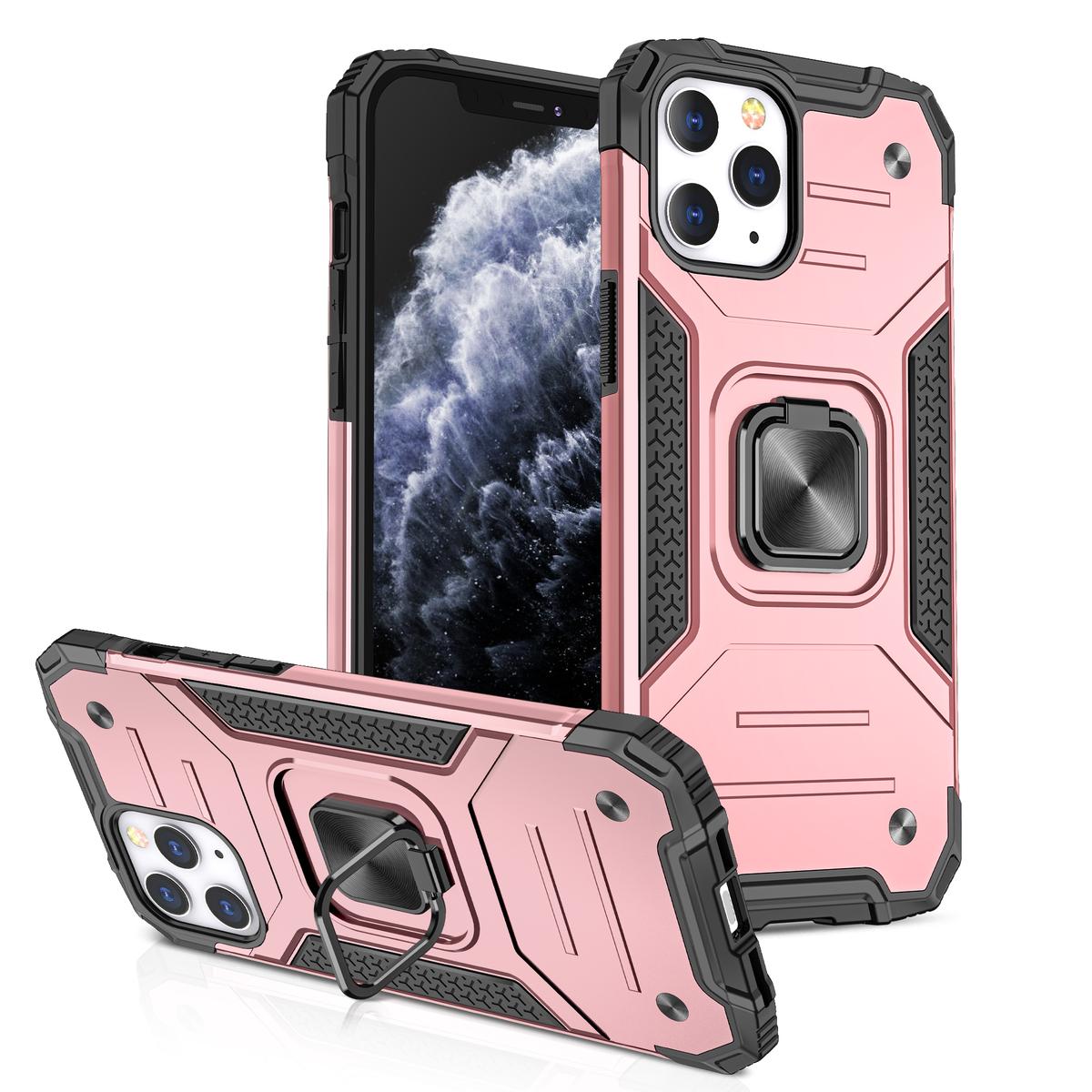 iPhone 15 Robust Magnetic Kickstand Hybrid Case Cover - Rose Gold