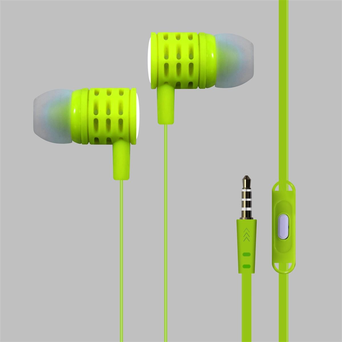 Universal 3.5mm Stereo Hands Free w/Extra Bass 750ST - Green, photo 2 of 3