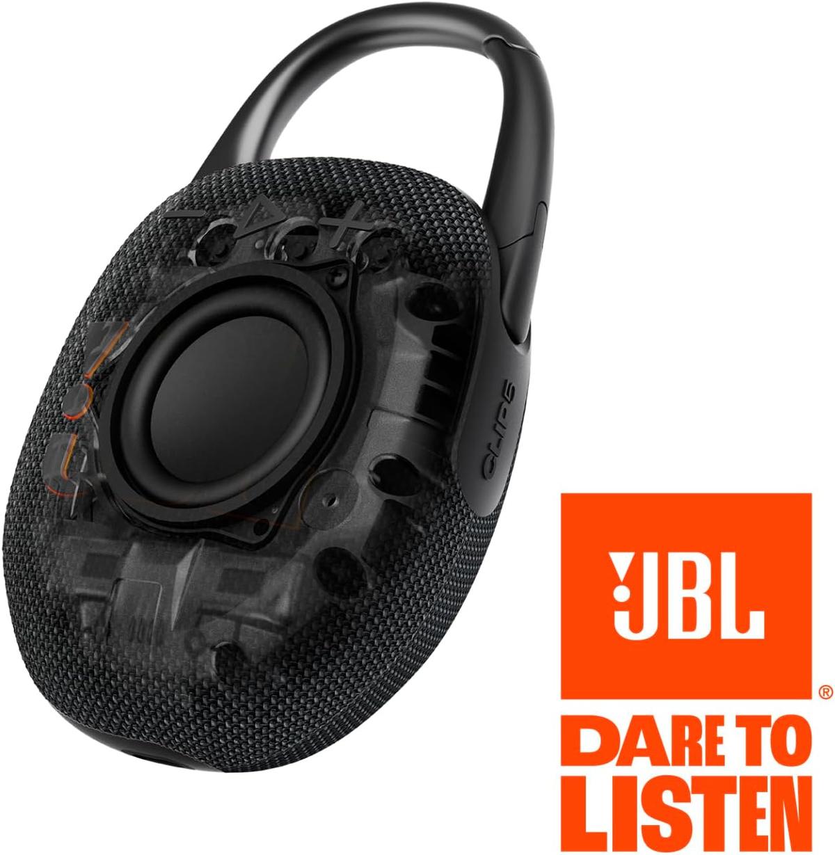 JBL Clip 5 - Ultra-Portable, Waterproof & Dustproof Bluetooth Speaker, Big Pro Sound with Punchy bass, Integrated Carabiner, Up to 12 Hours of Play, Made in Part with Recycled Materials (Black), photo 7 of 7