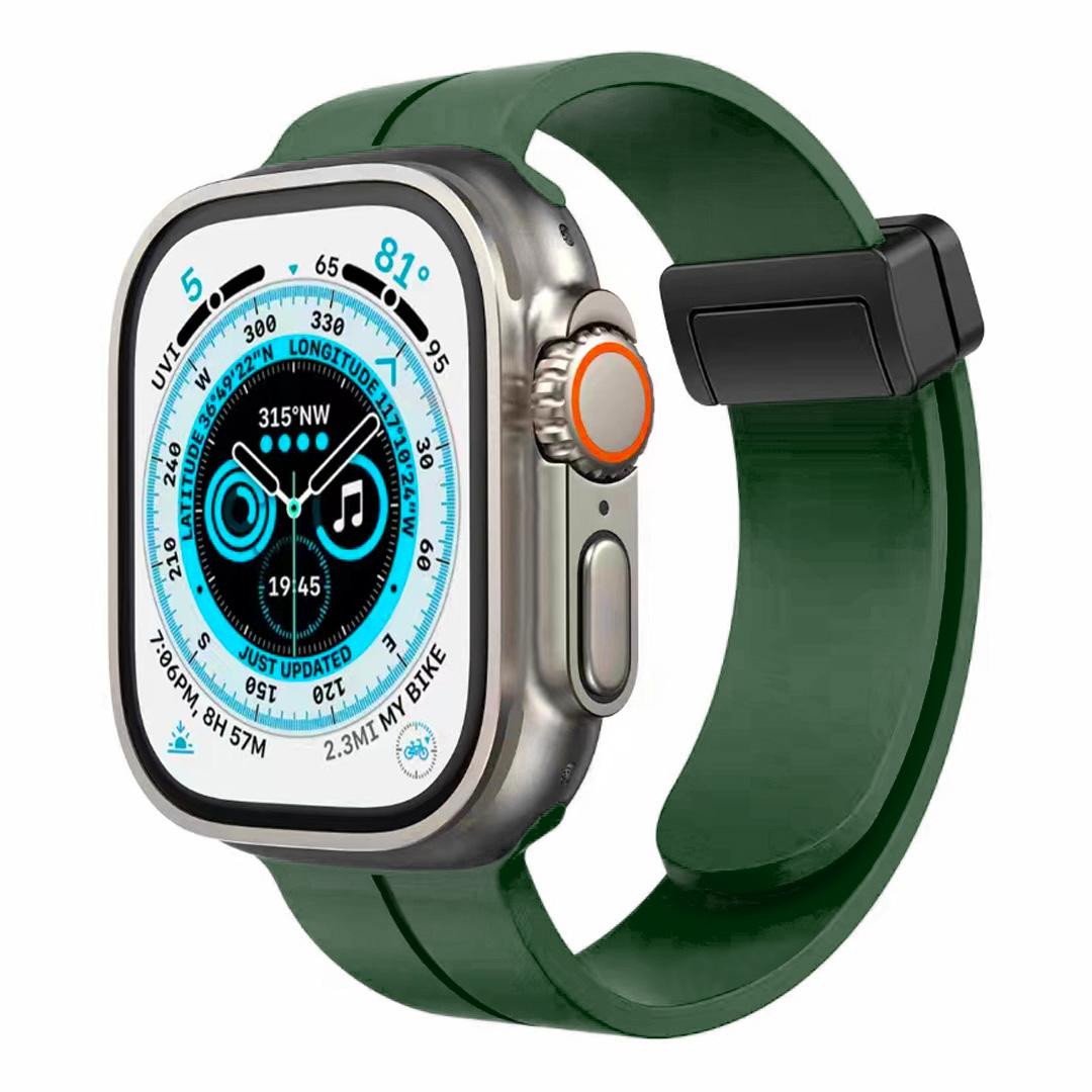 Magnetic Buckle Silicone Band for Apple Watch 42mm/44mm/45mm – Premium Soft Strap Compatible with Series 9 to 1, SE & Ultra, photo 5 of 9