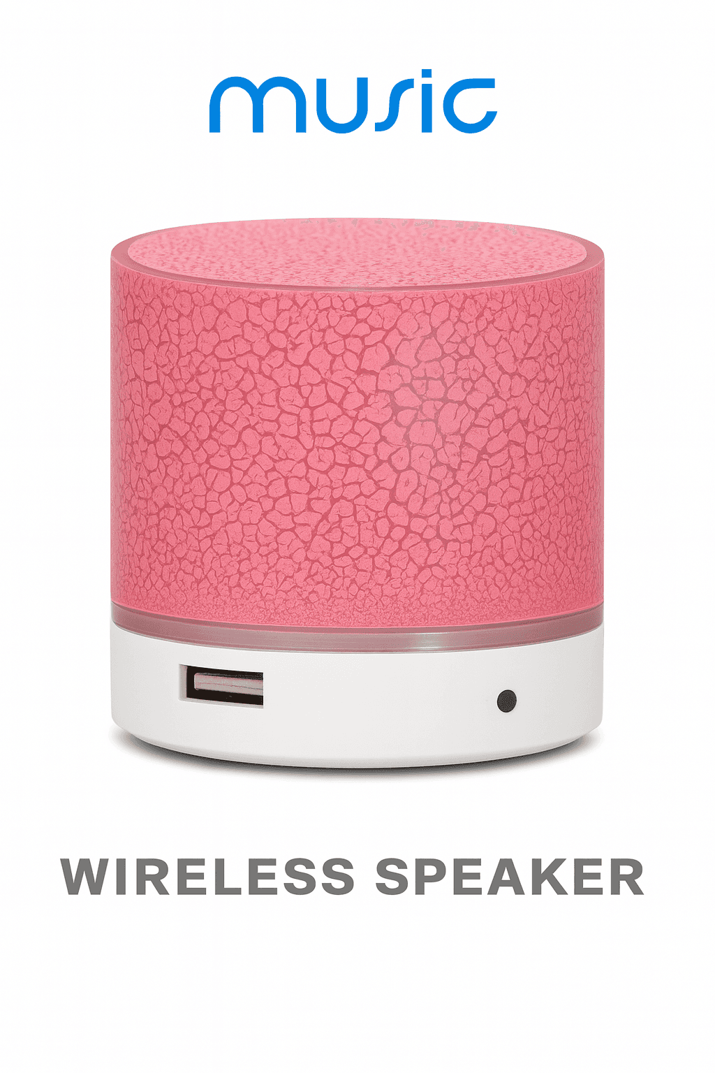 S8 Mini Wireless Speaker with Cracked Pattern LED Light (Pink), photo 2 of 2