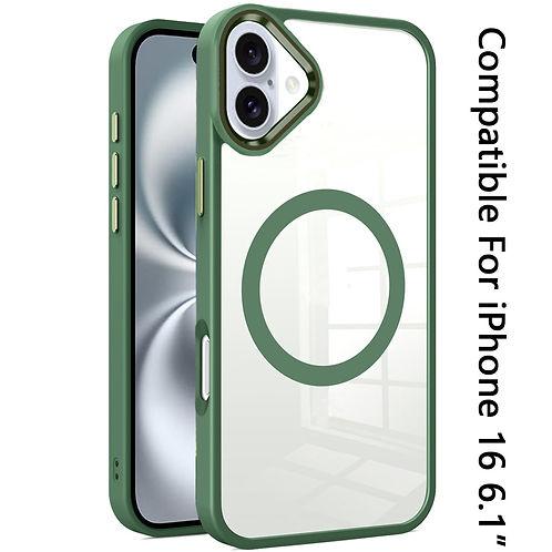 iPhone 17 Greatest Clear Acrylic Thick Metal Button Hybrid Case – Midnight Green, photo 2 of 2