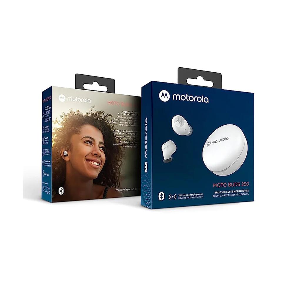 Motorola Moto Buds 250-True Wireless Bluetooth Earbuds-WHITE