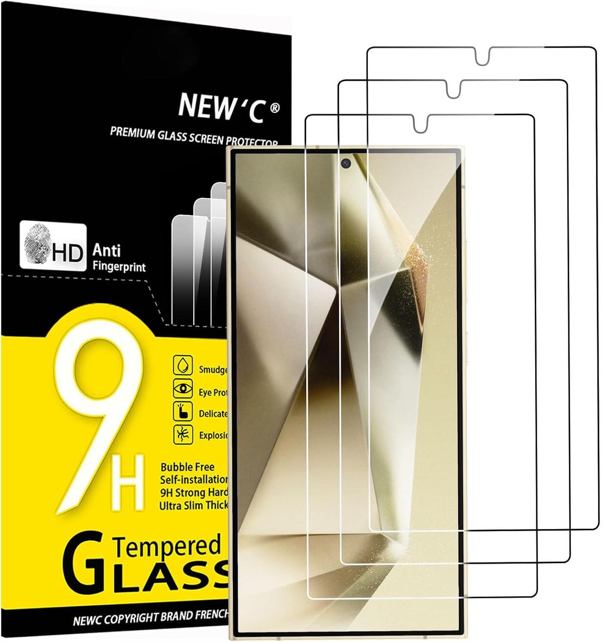 Pack of 3 Samsung Galaxy S25 Ultra Tempered Glass Screen Protectors – Case Friendly, Shatterproof & HD Clear