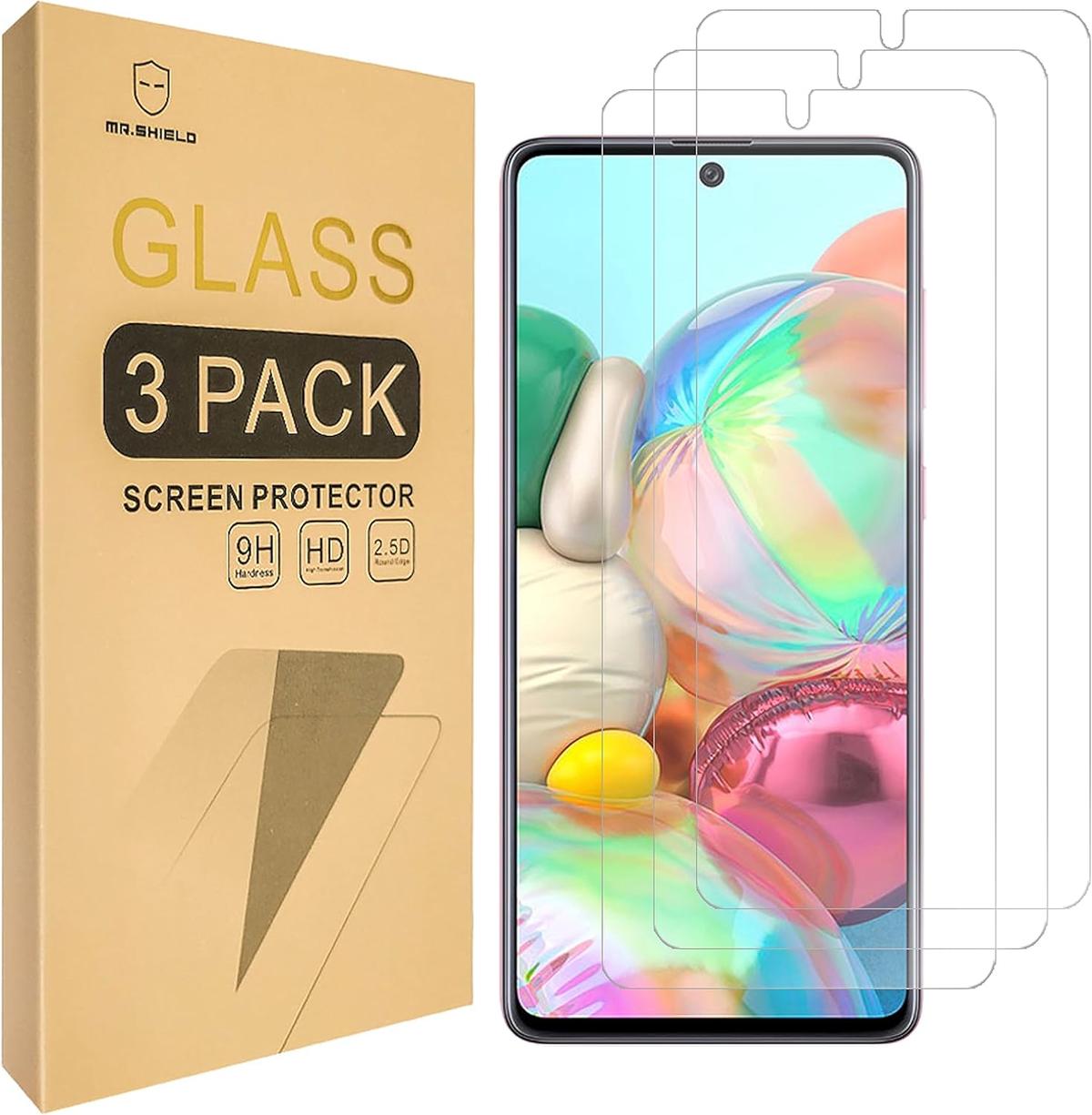 Pack of 3 Samsung Galaxy A71 5G Tempered Glass Screen Protectors – Scratch Resistant, HD Clarity & Easy Bubble-Free Install