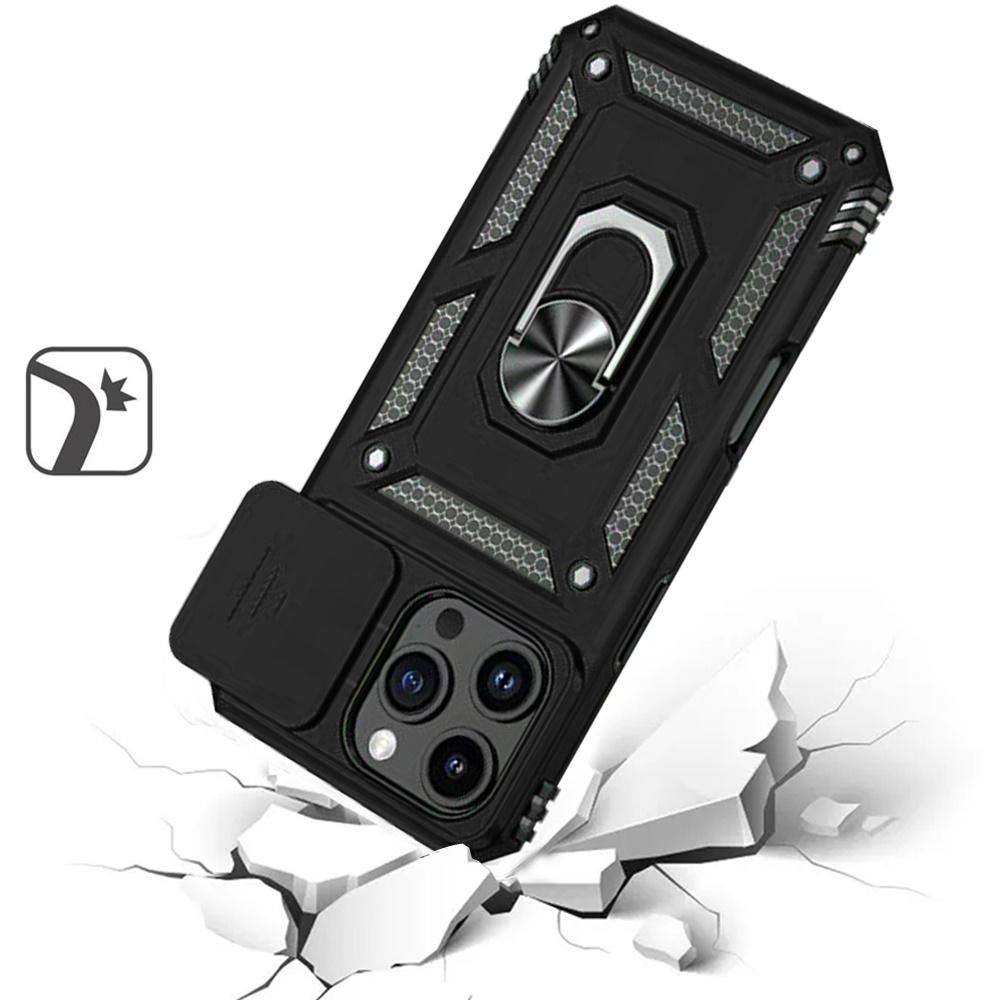 iPhone 16 Pro 6.3" Magnetic Ring Stand Case | Shockproof Protective Cover with Camera Guard & Kickstand, photo 2 of 9