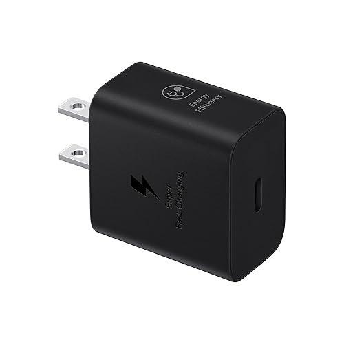 Samsung 25W Wall Charger Power Adapter, Cable Not Included, Super Fast Charging, Compact Design, Energy Efficient, Compatible with Galaxy and USB Type C Devices, Black - Color Black