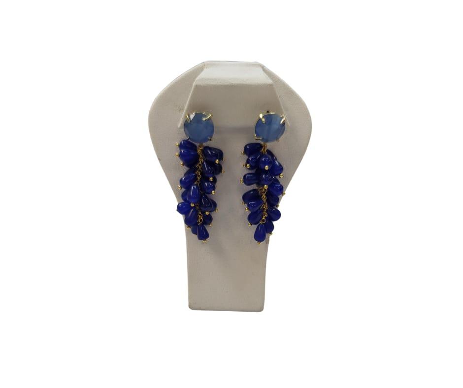 Bohemian Stud Earrings Women Jewelry Earrings Cluster blue