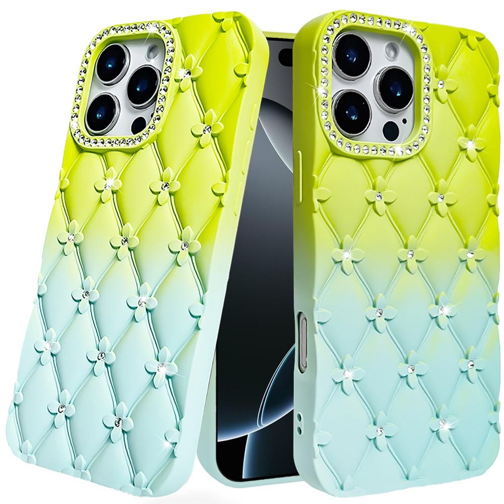 Luxury Gradient Floral Quilted Rhinestone Phone Case for iPhone 16 Pro Max | Available in Multiple Colors | US Seller | Free Delivery, photo 5 of 5