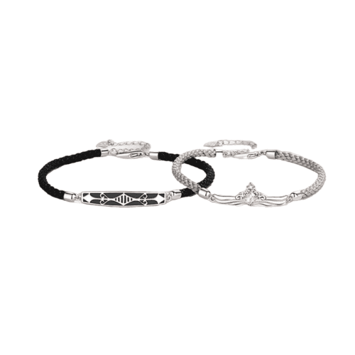 S925 sterling silver couple bracelet